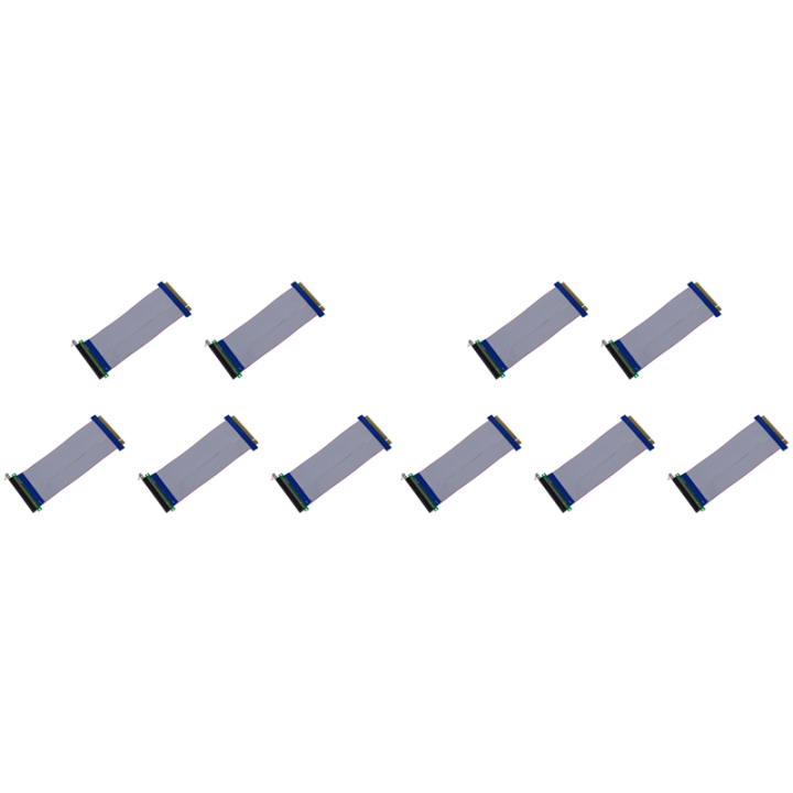 10X PCI-E Express 16X Riser Card Extender Extension Cable Ribbon Flex