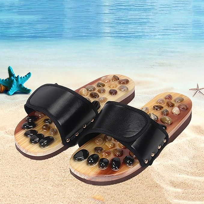 Foot%20Massage%20Slippers,%20Pebble%20Stone%20Sandal,%20Acupuncture%20Relaxer%20Reflexology,%20for%20Parents%20Women%20Men,Black,39~40%20-%20Image%202