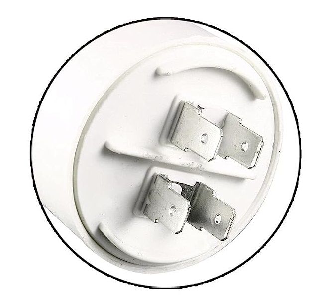 CBB60 Run Capacitor 50uF 450V AC Double Insert 50/60Hz Cylinder  White for Air Compressor Water Pump Motor