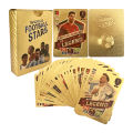 World Football Stars 27/55 Pcs Limited Edition Gold Cards Plastic Material Football Player Toys Card Children's Fan Gifts Pack. 