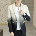 mens autumn suit collar round hcasual coat blazer top.