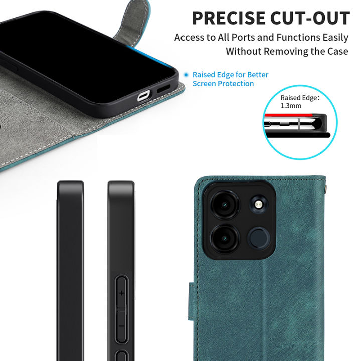 Vantime%20for%20itel%20A60%20/%20A60s%204G%20PU%20Leather%20Wallet%20Case%20RFID%20Blocking%20Card%20Holder%20Flip%20Stand%20Shockproof%20Cover%20-%20Image%205