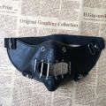 Punk leather mask Hannibal nightclub performance rivet mask personality motorcycle rock non-mainstream mask man.
