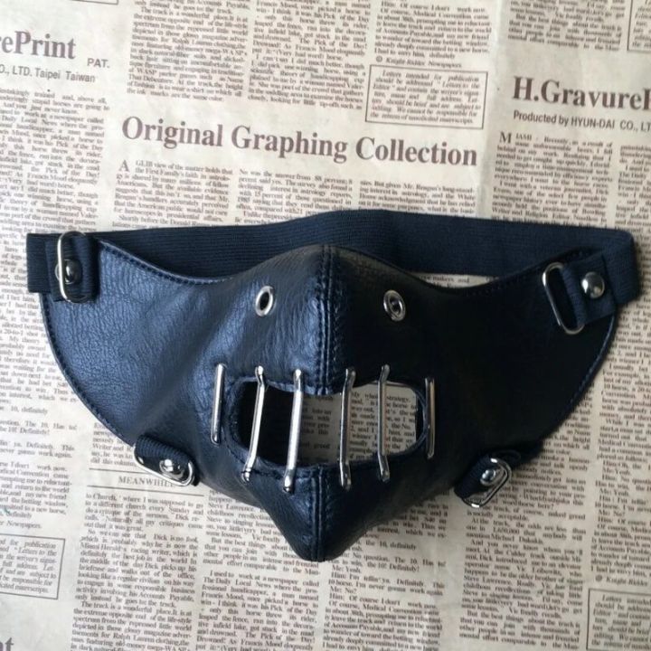 Punk%20leather%20mask%20Hannibal%20nightclub%20performance%20rivet%20mask%20personality%20motorcycle%20rock%20non-mainstream%20mask%20man%20-%20Image%204
