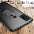 Casinglee For Realme C17 Soft matte Case full Protector Shockproof Car Magnetic Holder Ring Phone Cover Realme C17 Phone case. 