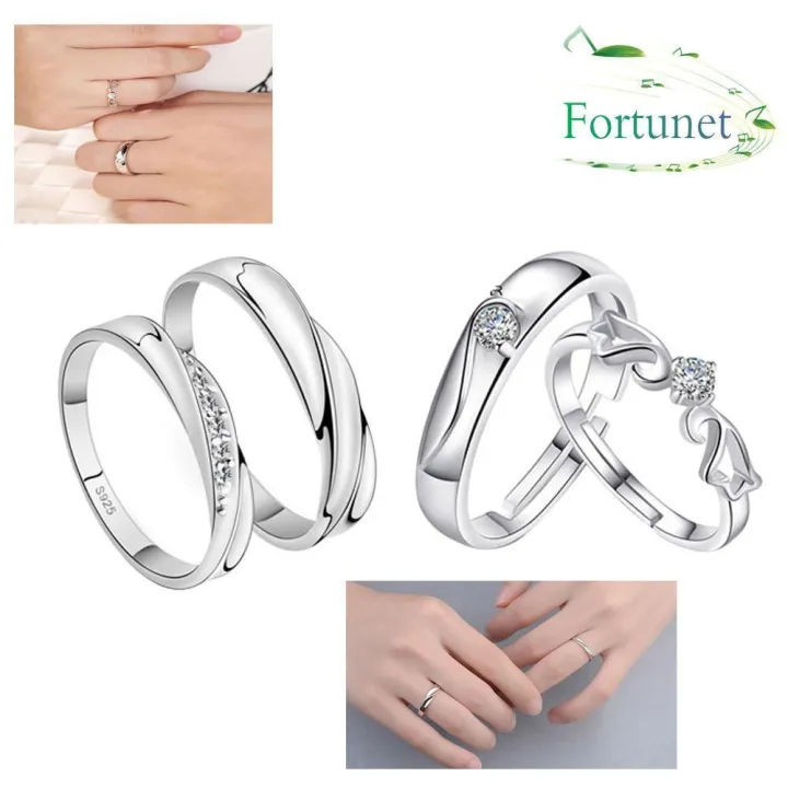 925%20Sterling%20Silver%20Rings,Fashionable%20Romantic%20Couple%20Ring%20Matching%20Rings%20Promise%20Wedding%20Rings%20for%20Simple%20Endless%20Love,%20Adjustable%20Size%20-%20Image%203