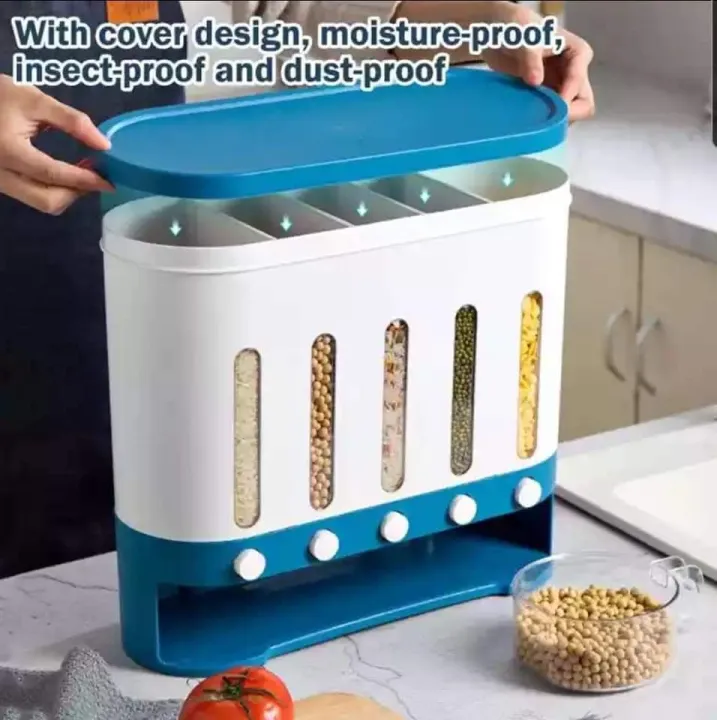 6%20in%201%20Wall%20Mount%20Kitchen%20Spice%20Containers-Dry%20Food%20Dispenser-Rice%20And%20Grain%20Dispenser-%20Automatic%20Rack%20Sealed%20Food%20Storage%20Box%20Grid%20-%20Image%206