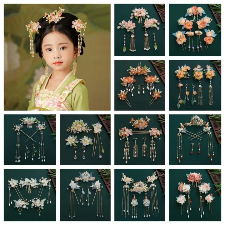 Tassel%20Chinese%20Style%20Hairpin%20Set%20Exquisite%20Flower%20%20Hanfu%20Hair%20Stick%20Hair%20Comb%20Alloy%20Girl%20Hair%20Accessories%20-%20Image%203