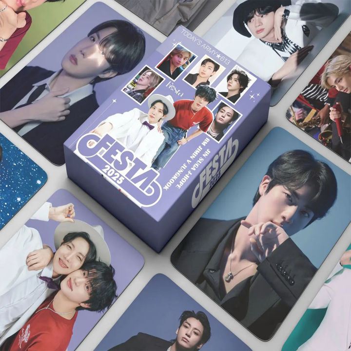 BTS Bangtan Boys 2023 FESTA 10th Anniversary Lomo Cards 55PCS High Quality HD Photo Album Card Postcard Korean Photocards
