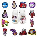 Anime The Amazing Digital Circus PVC for Croc Charms Wristbands TADC Circus Jax Pomni Shoe Decoration Buckle Slipper Accessories.