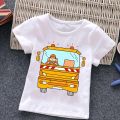 Firetruck Firefighter Kids Clothes Short-sleeved T-shirts Children Sweatshirt Cartoon Cartoon car excavator Boys Girls Clothing. 
