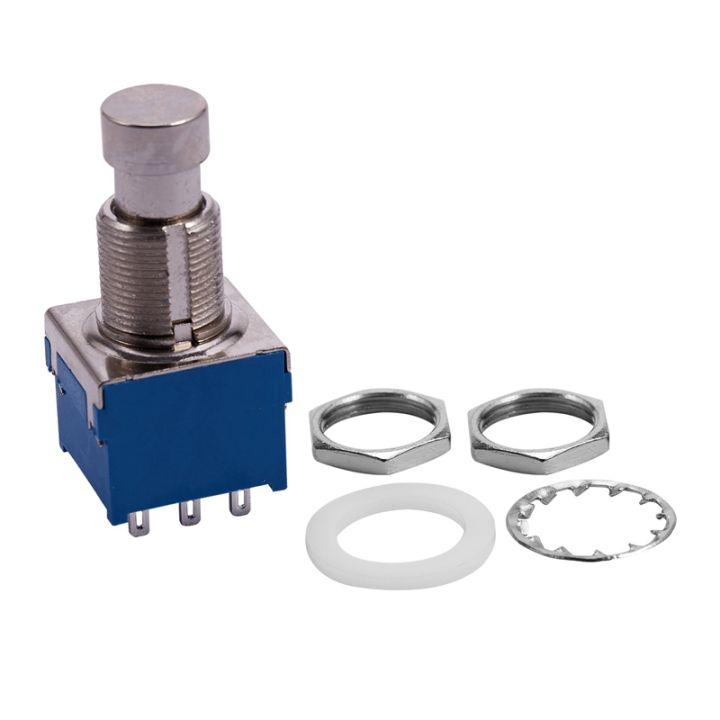 QUANBU%203X%20Guitar%20Effects%203PDT%209-Pin%20Latching%20Stomp%20Pedal%20Footswitch%20Foot%20Switch%20Blue%20-%20Image%207