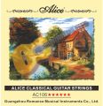Alice ac106 ক্লাসিকাল গিটার স্ট্রিং সেট, ক্লিয়ার নাইলন প্লেইন স্ট্রিং, সিলভার প্লেটেড কপার অ্যালো উইন্ডিং - guitar accessories. 