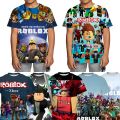 *3-13 Years Old *110-160* Roblox Boys T-shirt Kids Game 3D T-shirt Clothes Cartoon Unisex Boys Girls Short Sleeve Round Neck Summer Shirt. 