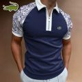 2022 New Golf Polo Shirts For Men Summer Short Sleeve Zipper Lapel Tops Casual Slim Trend Good Quality Tees Hommes Clothing. 
