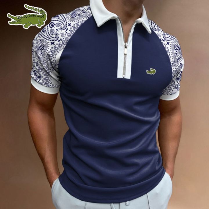 2022%20New%20Golf%20Polo%20Shirts%20For%20Men%20Summer%20Short%20Sleeve%20Zipper%20Lapel%20Tops%20Casual%20Slim%20Trend%20Good%20Quality%20Tees%20Hommes%20Clothing%20-%20Image%204