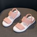 Student Sandals Women's Summer New Flat Beach Shoes Fashion All-Match Elastic Sneakers Casual Fairy Style Women's Shoes. 