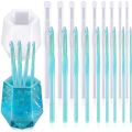 10 Pieces Crochet Hook Resin Mold Knitting Sweaters Tool Silicone Mold with 1 Crochet Needle Storage Holder Mold.
