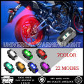 Motorcycle flash USB rechargeable LED anti-collision bicycle 7-color flash warning light at night.