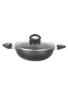 Non-Stick Korai With Cover 28cm - Black. 