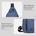 Women Men Messenger Shoulder Bag, Waterproof Shoulder Bag With USB Charging Port, Multipurpose Messenger Chest Travel Backpack.
