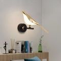 Postmodern Creative Bird Shape Wall Lamps Acrylic Alloy Simple For Living Room Restaurant Bedroom Gorgeous Decoration Luminaire.