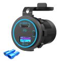 NEW 83W USB C Car Charger Socket Adapter 65W PD QC3.0 Power Outlet w/ LED Voltmeter Switch for 12-24V Car Marine Motorcycle RV. 