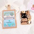 Cute Cat Print Card Holder Kitten Large Capacity Mini Wallet Multi-Card Holder Small Card Case Campus Card Work ID Storage Bag.