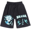 Japanese Anime Killua Print Shorts Oversized Summer Unisex Harajuku Casual Loose Beach Short Pants. 