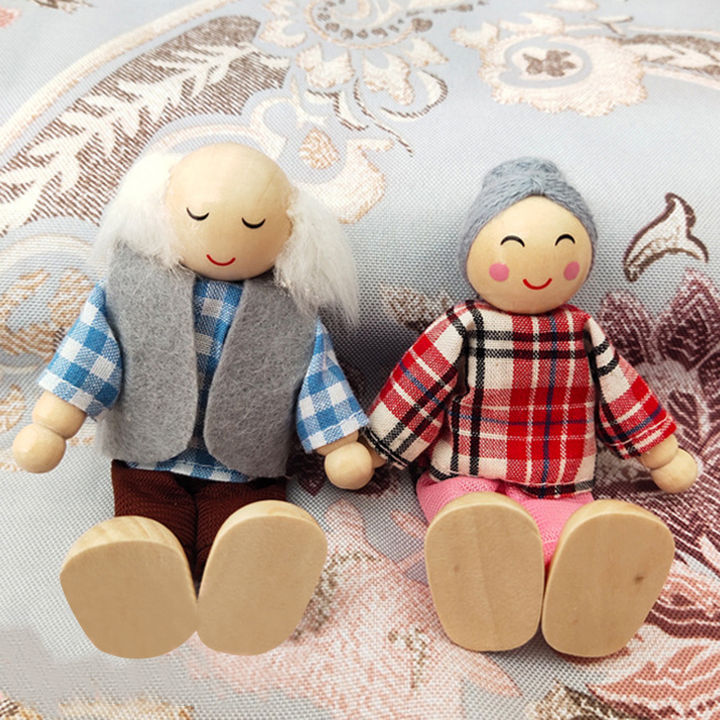 7Pcs/Set%20Cartoon%20Family%20Wooden%20Movable%20Jointed%20Doll%20Parent-child%20Toys%20Kids%20Gift%20-%20Image%206