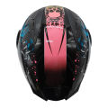 Stealth -103 Glossy Black SKULL-BULE Full Face Helmet.