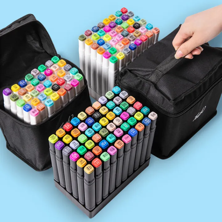 Plastics%20Double%20Head%20Marker%20Set%20Non-Toxic%2015.4cm%20In%20Length%20Wholesale%20Double%20Head%20Oil-Based%20Watercolor%20Markers%20Students%20Cartoon%20-%20Image%202