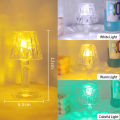 1Pcs LED Crystal Desk Lamp Projetor Acrylic Diamond Table Lamp LED Night Lights Bedside Lighting Light For Bedroom Decorations. 