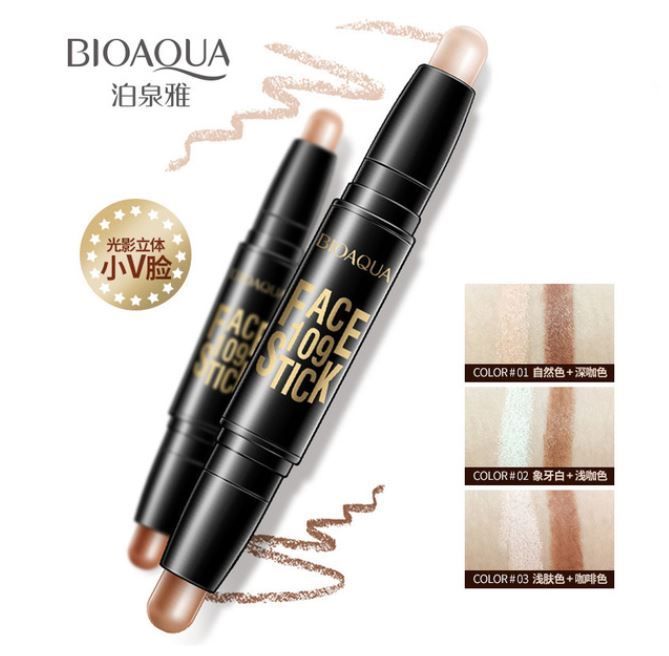 BIOAQUA Face Stick Concealer- Double Head Contour Pen- 3.6g