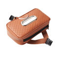 SL Car Tissue Holder PU Leather Backseat Tissue Case With Adjustable Strap Wipes Dispenser Interior Parts. 