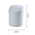 【hot】 Tiny Garbage Can Mini Trash Can Reusable Space Saving PP Plastic Cylindrical For Desktop.