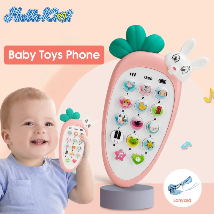 HelloKimi%20Baby%20Cell%20Phone%20Toy%20for%20Learning%20and%20Play%20Early%20Education%20Telephone%20with%20Silicone%20Cover%20Music%20Lights%20for%200-1%20Year%20Old%20Kids%20with%20lanyard%20-%20Image%205