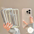 Luxury 2 in 1 Macaron Candy Color Bumper Case Compatible for IPhone 16 13 14 11 12 15 Pro Max 15 14 16 Plus 14 16 12 15 13 Pro Transparent Shockproof Soft Tpu Cover. 