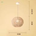 Simple Pendant Light, E27 Hanging Chandelier Woven Ceiling Lighting for Dining Room Bathroom Farmhouse Kitchen Hallway , 30cm.
