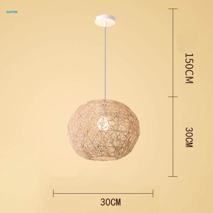 Simple%20Pendant%20Light,%20E27%20Hanging%20Chandelier%20Woven%20Ceiling%20Lighting%20for%20Dining%20Room%20Bathroom%20Farmhouse%20Kitchen%20Hallway%20,%2030cm%20-%20Image%205