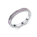 Multi-Color Imitation Diamond Set Zircon Double For Women Fashion Trend Finger Ring Female Party Engagement Jewelry.