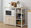 Kitchen Space Saving Storage Cabinet Shelf Organizer with Utility Kitchenware Rack. 