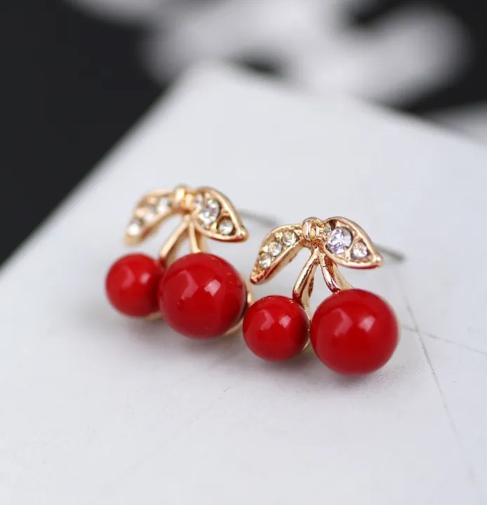 Red%20Cherry%201%20Pair%20small%20shiny%20stud%20earring%20for%20women's%20fashion%20-%20Image%203