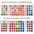 65 Colors Eye Shadow Plate Shimmer Matte Sequin Eyeshadow Colorful Stage Ball Dedicated Neon Eyeshadow Palette Makeup Beauty. 