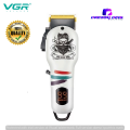 VGR V-971 Professional Corded and Cordless Rechargeable Hair Trimmer with digital display. 
