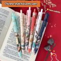 New 0.5mm Black Refill Lucky Writing Pen General Purpoe tudent Writing Office tationery 6Pc Chinee tyle Retro Puh Core Neutral Pen.