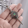 Fashion Wand and Sorcerer||||'s Stone Pendant Necklace Ladies Magic Costume Pendant Wizard World Magic Apprenticeship School Gift.