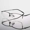 Unisex Metal Half Frame Minus Glasses Vintage Retro Men's Business Myopia Eyeglasses Finished Optical Near Sight Eyewear Diopter. 