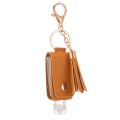 Leakproof 30ml Hand Washing gel Storage Bottle Travel Keyring With Tassels PU Cover Empty Bottle Hand Sanitizer Holder Keychain Holder. 