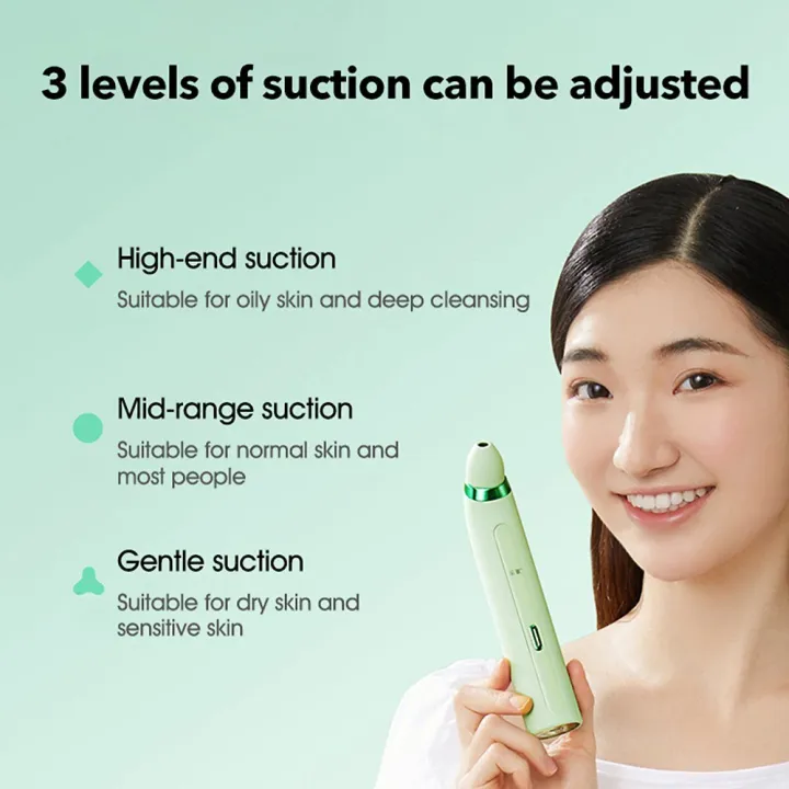 Pinjing%20Blackhead%20Remover%20Pore%20Vacuum%20with%200.3MP%20Macro%20Camera/HD%20APP%20Display/2%20Suction%20Probes/3%20Modes%20Electric%20Blackhead%20Vacuum%20Extractor%20Clean%20Tool%20Microdermabrasion%20Pimple%20Extractor%20Facial%20Skin%20Care%20Beauty%20Tool-green%20-%20Image%202